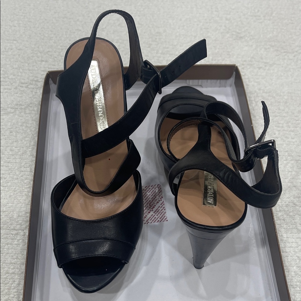 Aldo Black Strappy Heeled Sandals